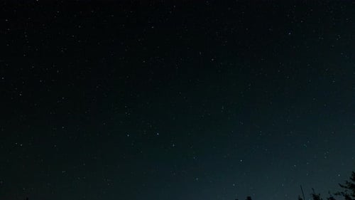 Beautiful Night Sky Time Lapse with Milky Way Galaxy on Dark Sky. Starry Night Background
