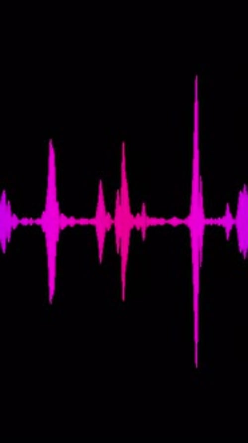 Vertikales Video mit Soundwave-Musikhintergrund