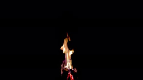 Flamme aus Brennholz