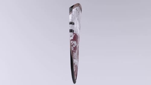 Animated 3D Medieval Knight's Shield with Grunge Texture