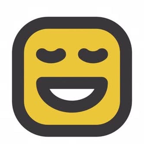 Flat Design Laughing Emoji Icon Animation