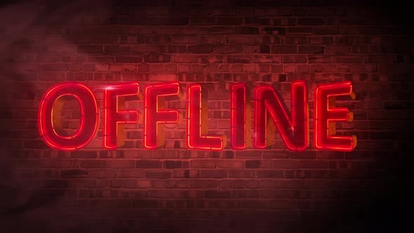 Neon Offline Text Loop, Backgrounds Motion Graphics ft. offline & sign ...