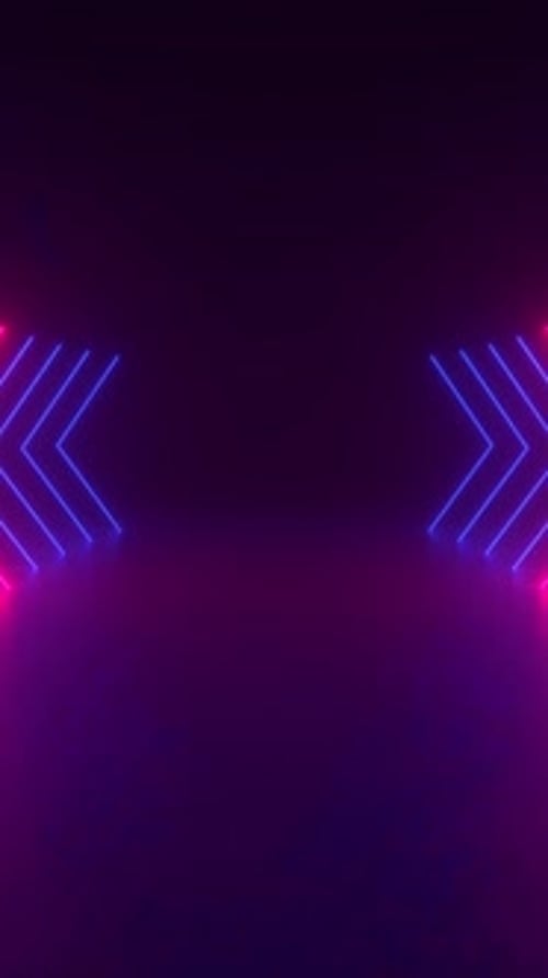 3D animation loop of futuristic neon tube