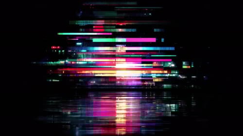 Fondo Glitch Art Motion con distorsión de píxeles