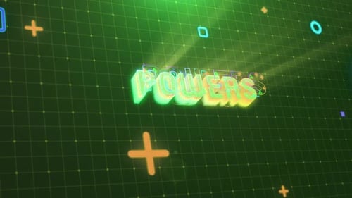 Futuristic Glitch Text Reveal on Digital Grid