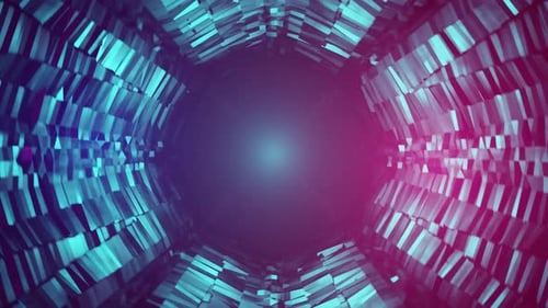 Metallic tube sci-fi background. Tunnel teleportation.