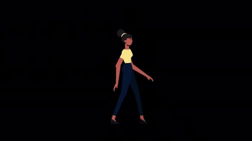 2D Women Character Alpha Channel 4K