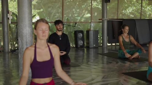 Group Yoga Practice at Tropical Wellness Studio