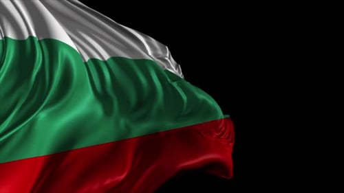 Bulgarian National Flag Waving in Realistic 3D Animation