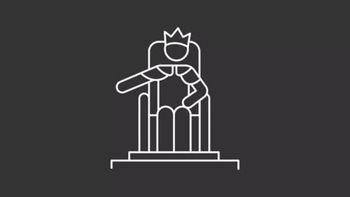 King solomon white line animation