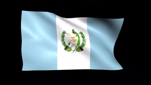 Realistic Waving Guatemala National Flag Loop Element