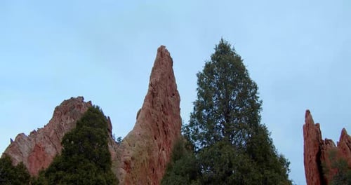 Tourists Hiking Colorado Cliffs & Clay Mesa, Mountains Adobe