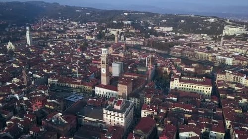 Aerial view of Verona, Italy