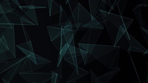 Black Glowing Triangle Shape Lights Animation