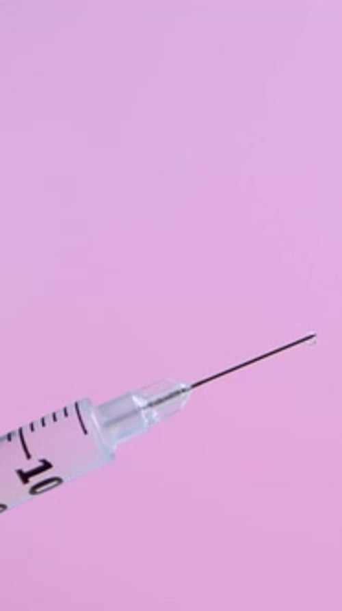 Injection Syringe Containing Life Saving Vaccine
