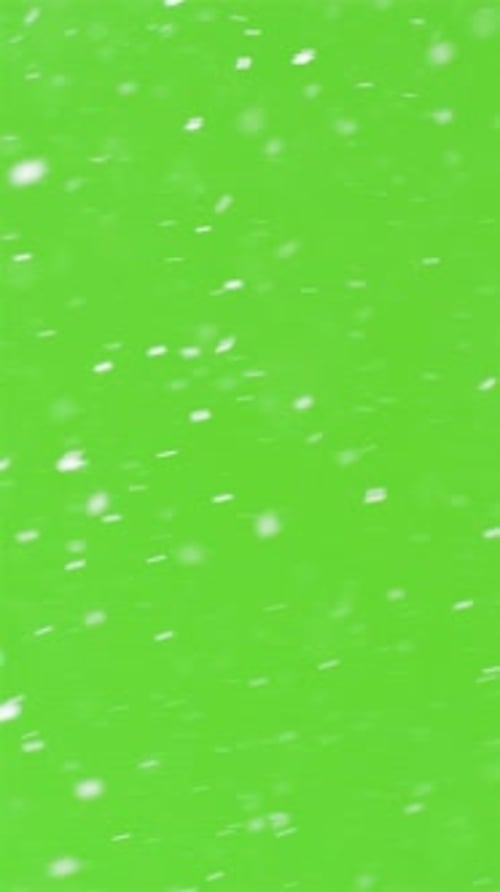 Real Snow is Snowing, Vertical Winter Overlay on Green Screen Background