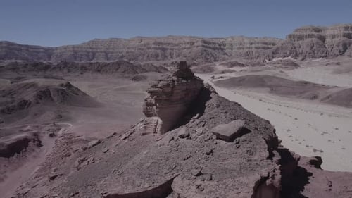 Aerial video of beautiful nature in Timna Park Israel