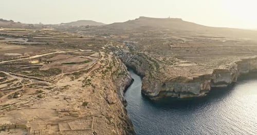 Aerial View Salt Plants Zebbug Island of Gozo Malta