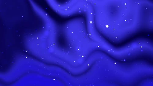 Abstract Blue Fluid Background with Floating Particles