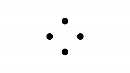 Diseño de vídeo en bucle de canal alfa, gráfico animado, carga animada, gráfico en movimiento, 4 puntos