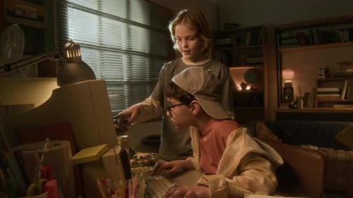 Children Interact With Retro Computer At Home