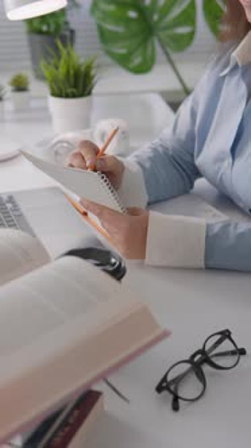 In This Vertical Video a Successful Entrepreneur Tackles a Difficult Task While Making Important