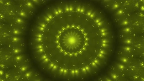 Glowing green spiral pattern