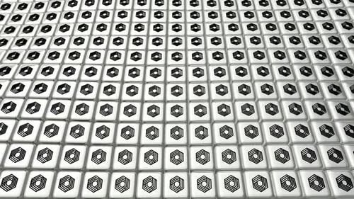 Geometric Hexagon Tile Pattern Waving Animation