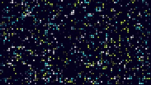 Abstract Digital Grid Pixels Background Loop