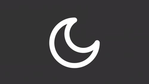 Ícone animado de lua branca Ui