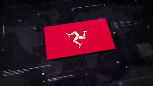 Isle Of Man-Hintergrund mit Flagge