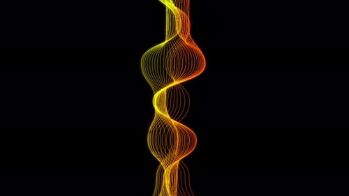 Abstract Golden Wave Audio Spectrum Background
