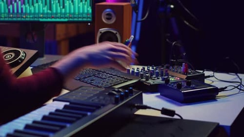 Sound Engineer Recording and Producing Audio for Music Industry