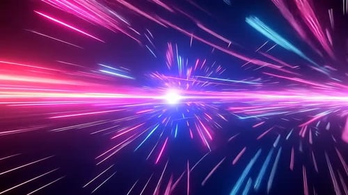 Hyperspace warp, couleurs éclatantes, vitesse, art numérique