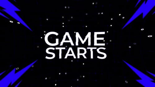 Game Start Animated Text Motion Graphics With Glitch Effect