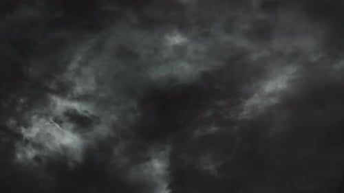 Ominous Dark Storm Clouds Aerial Background