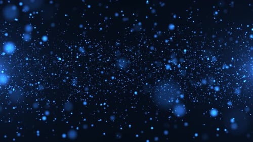 Abstract Blue Particles Flowing Digital Background Loop