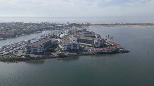 Drone Pan Over Loews Hotel San Diego Coronado Beach