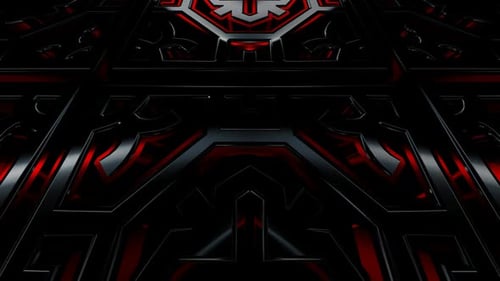 Abstract Background with Black and Red Elements, Exclusive, Figure, 3D Render, Unique Design, Shape