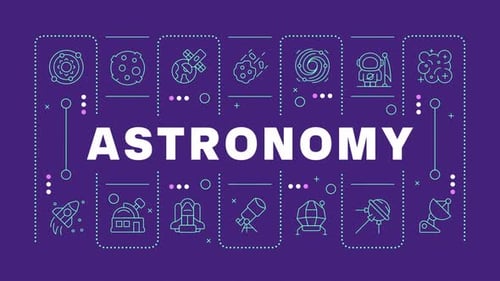 Flat Design Astronomy Science Animated Icons