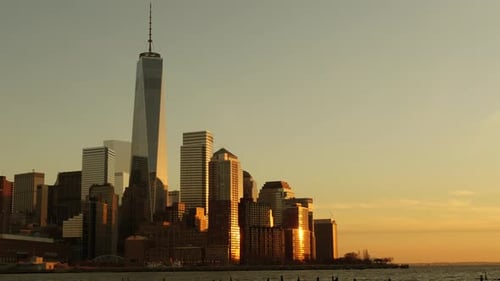 modern high rise buildings. skyline cityscape view