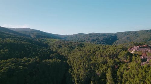Aerial View of Green Mountain Range
