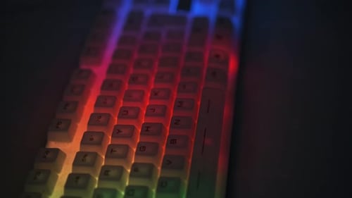 RGB-Tastatur Nahaufnahme