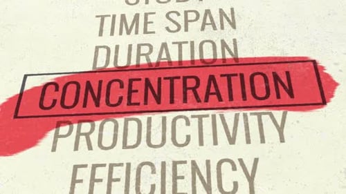 Concentration 3D Scrolling Title Animation
