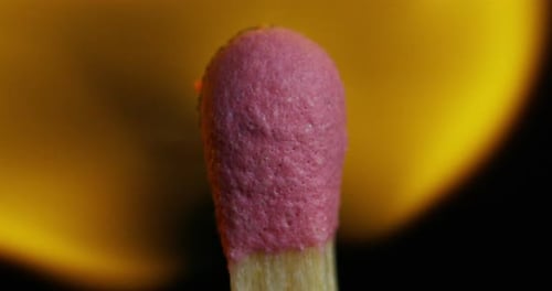 Macro shot of a match that is access. Concept: passion, power, sportiness, engines, aggression and