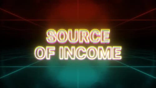 Source Of Income Animation Retro Background