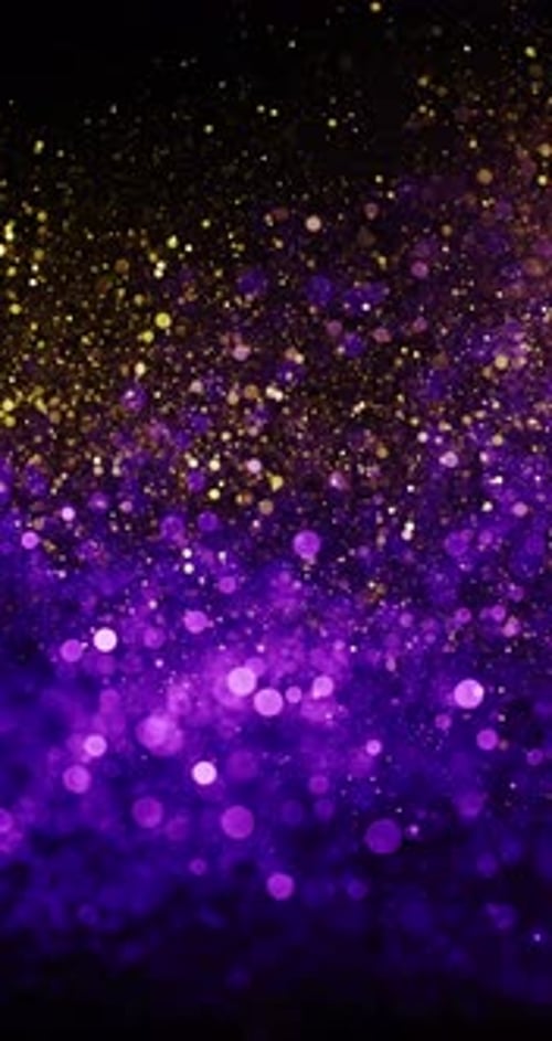 Abstract Sparkle Background with Purple and Gold Bokeh