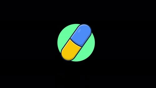 Animated Medical Capsule Icon Loop