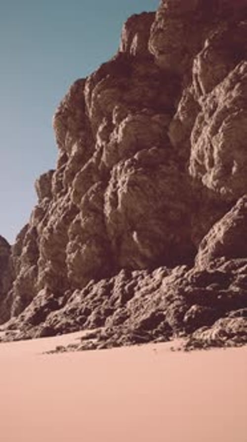 Majestic Desert Rock Formation at Dusk