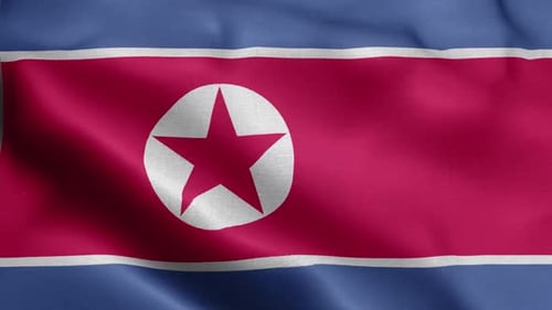 Texturierter wehender Fronthintergrund mit Nordkorea-Flagge HD